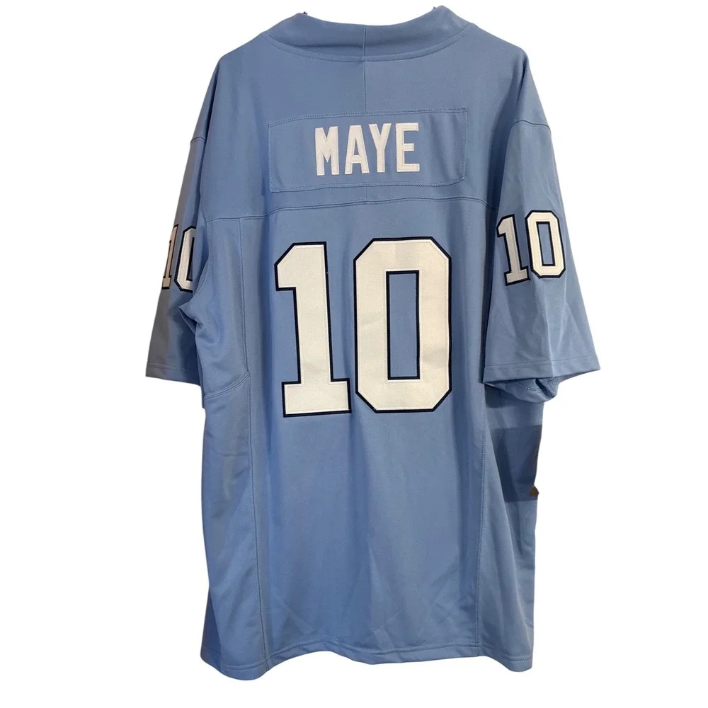 Jordan North Carolina Tar Heels Drake Maye 10 Jersey Carolina‎ Blue Mens XL NEW